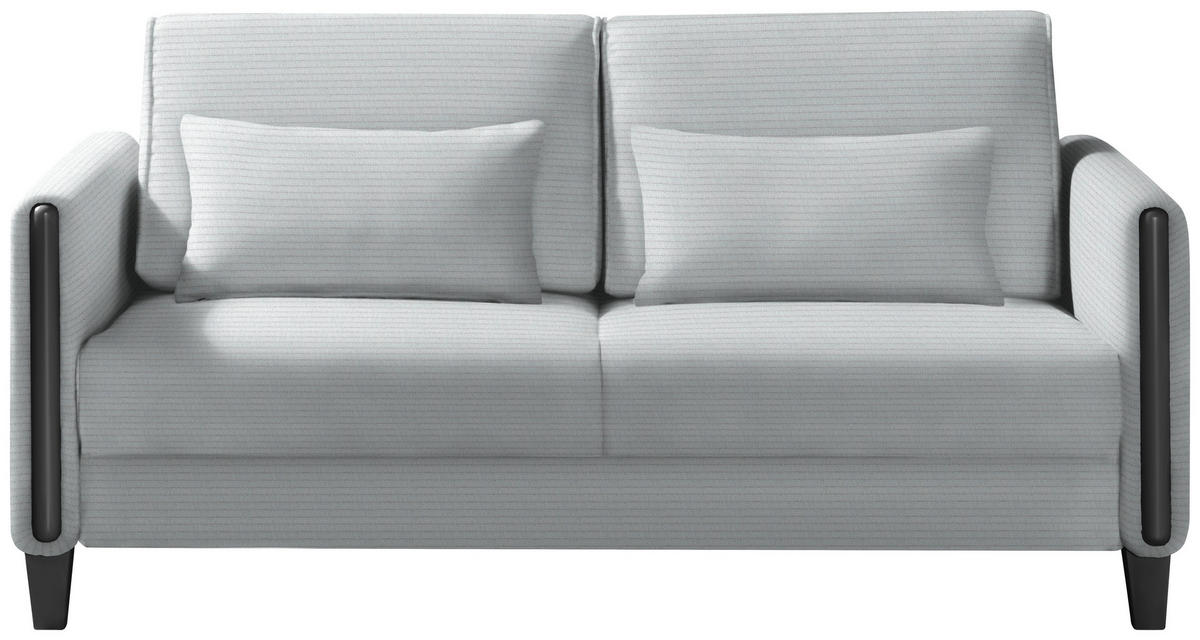SCHLAFSOFA in Holz, Textil Schwarz, Hellgrau  - Hellgrau/Schwarz, Design, Holz/Textil (174/88/104cm) - Niels Andersson