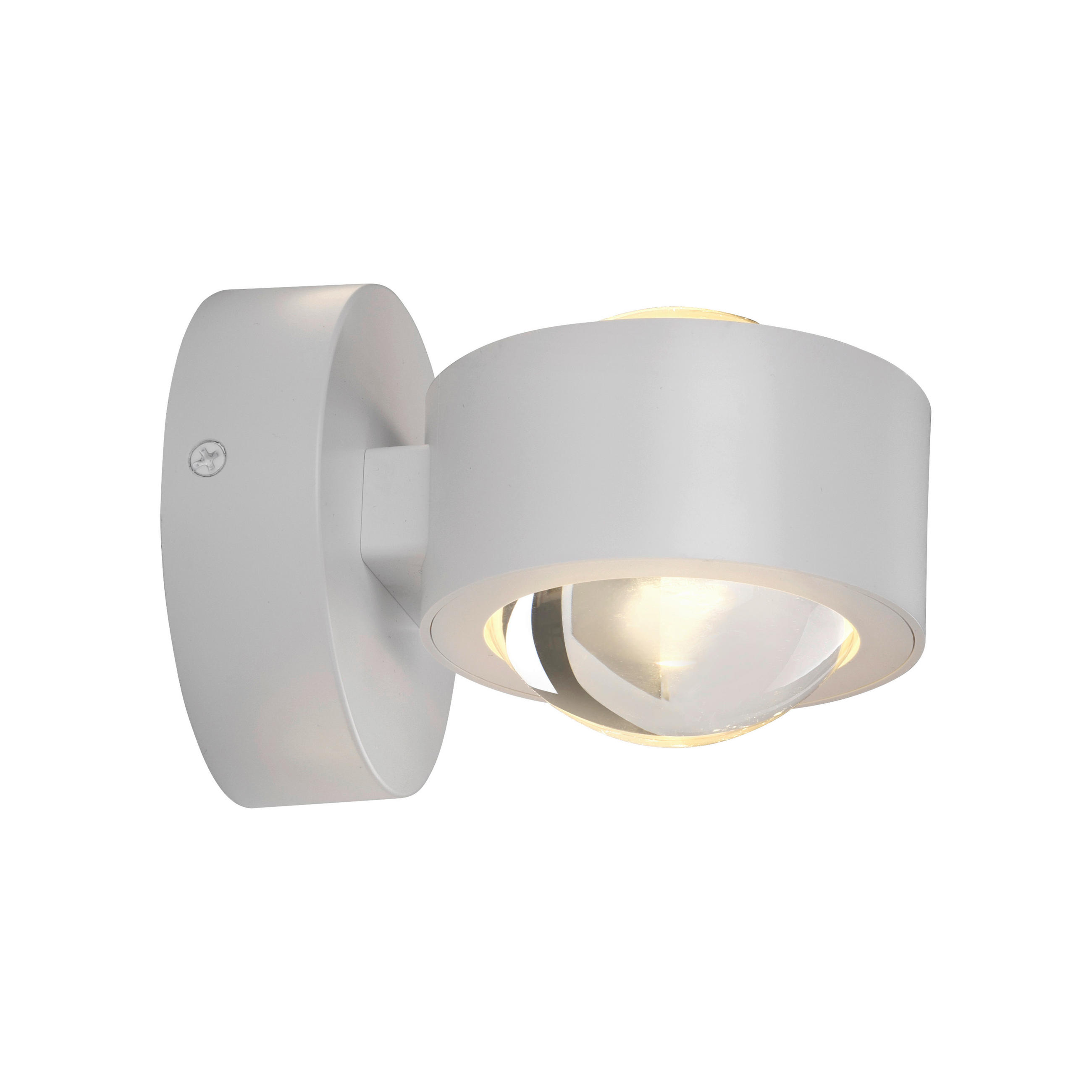 LED-WANDLEUCHTE 12,4/9/9 cm   - Weiß, Design, Kunststoff/Metall (12,4/9/9cm) - Schöner Wohnen