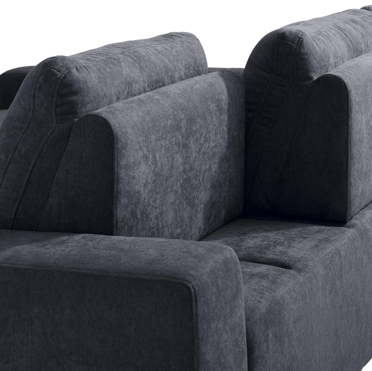 HÖRNSOFFA i flatväv svart  - svart, Design, metall/textil (188/260cm) - Hom`in