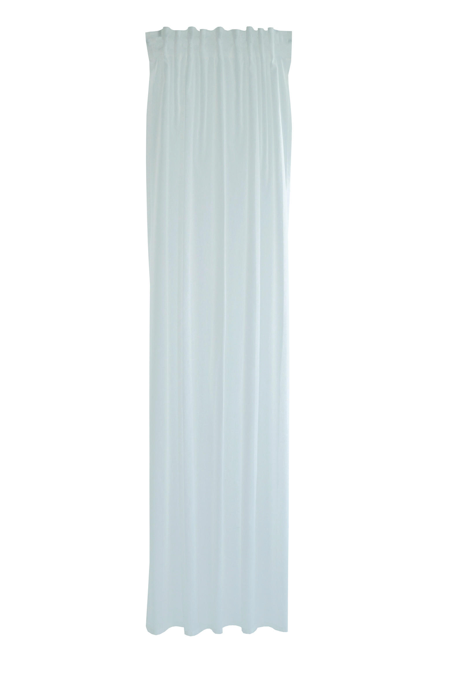 FERTIGVORHANG  transparent  140/245 cm   - Weiß, KONVENTIONELL, Textil (140/245cm)
