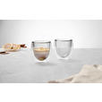 KAFFEEGLAS - Grau, KONVENTIONELL, Glas (8,8/8,9cm) - Novel