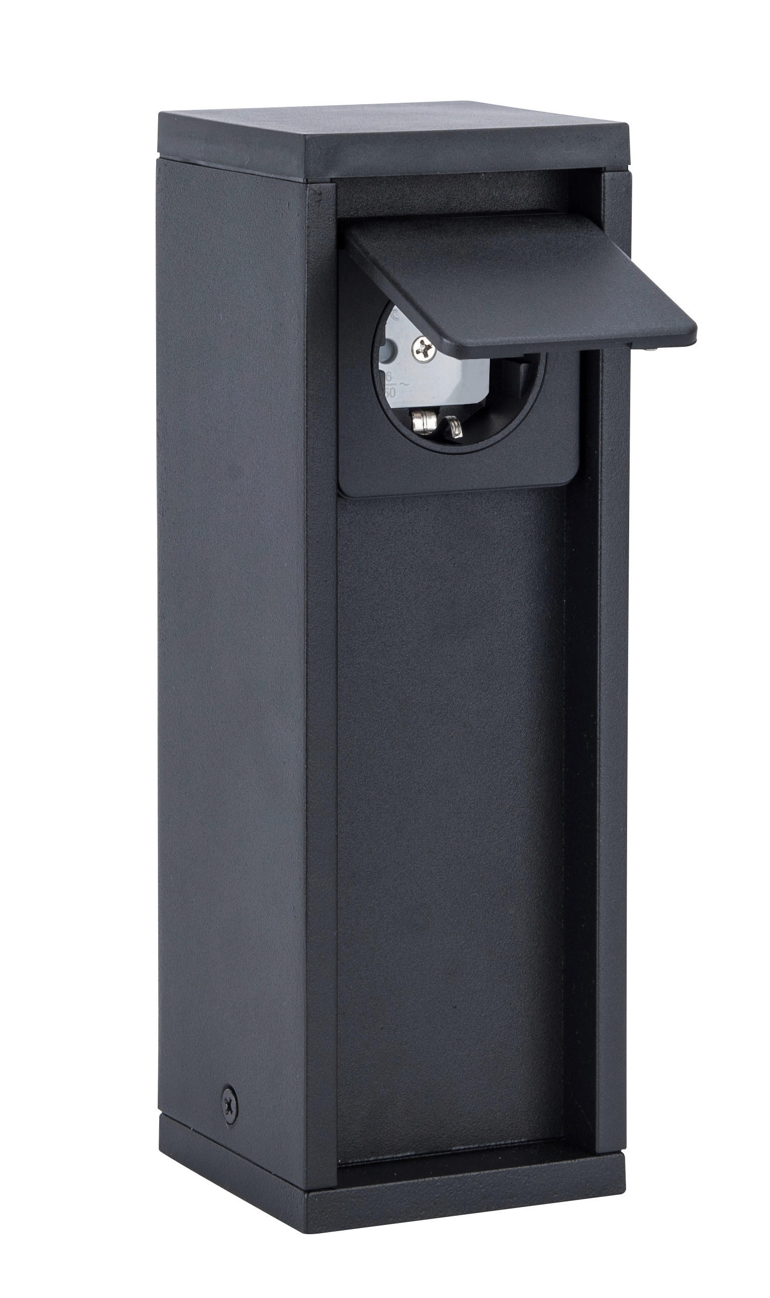 GARTENSTECKDOSE - Anthrazit, Basics, Metall (24,1/8/8cm)