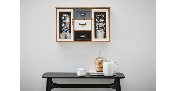 HÄNGEVITRINE  in massiv Tanne Multicolor, Naturfarben  - Goldfarben/Multicolor, LIFESTYLE, Holz/Metall (69,5/43/19cm) - Landscape