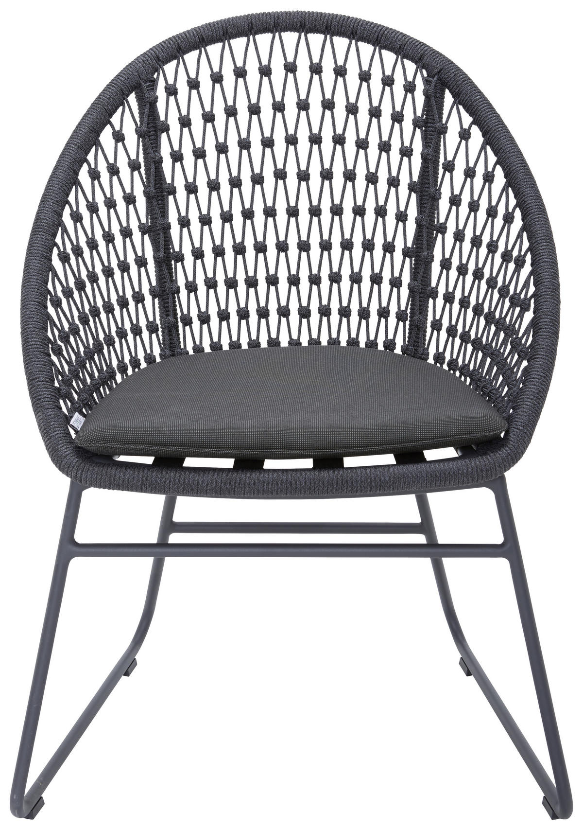 GARTENSESSEL Aluminium Anthrazit, Grau  - Anthrazit/Grau, Design, Textil/Metall (62/87,5/64cm)