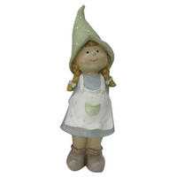 DEKOFIGUR KIND  - Blau/Weiß, LIFESTYLE, Kunststoff (14/46,5/12cm)