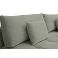 BOXSPRINGSOFA in Chenille Greige  - Greige/Schwarz, MODERN, Kunststoff/Textil (210/72/105cm) - Cantus