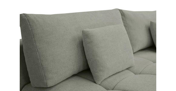 BOXSPRINGSOFA in Chenille Greige  - Greige/Schwarz, MODERN, Kunststoff/Textil (210/72/105cm) - Cantus