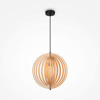 PENDELLEUCHTE 43/55,5 cm   - Beige/Schwarz, MODERN, Holz/Metall (43/55,5cm) - MAYTONI