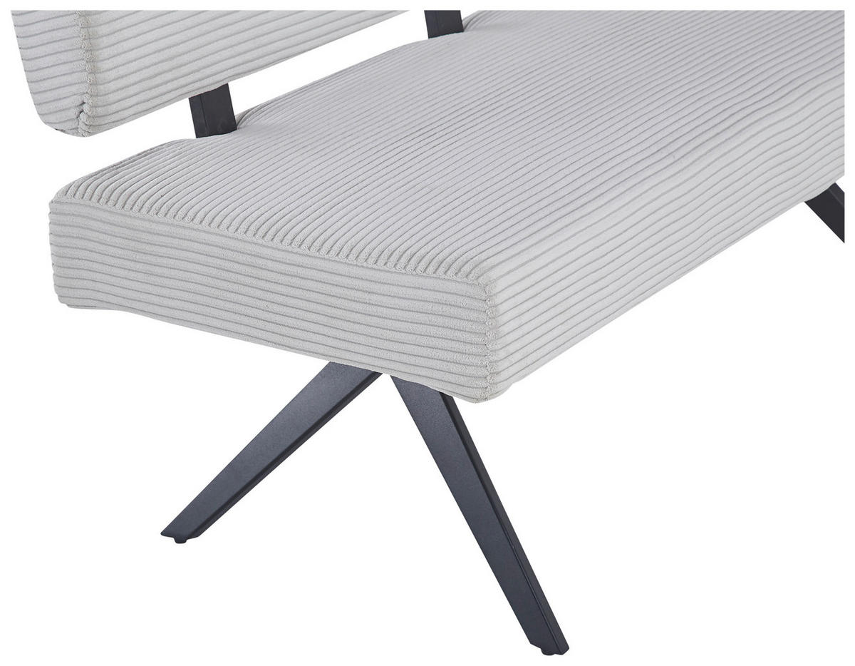 SITZBANK in Metall, Textil Beige  - Beige/Schwarz, KONVENTIONELL, Textil/Metall (140/90/62cm) - MID.YOU