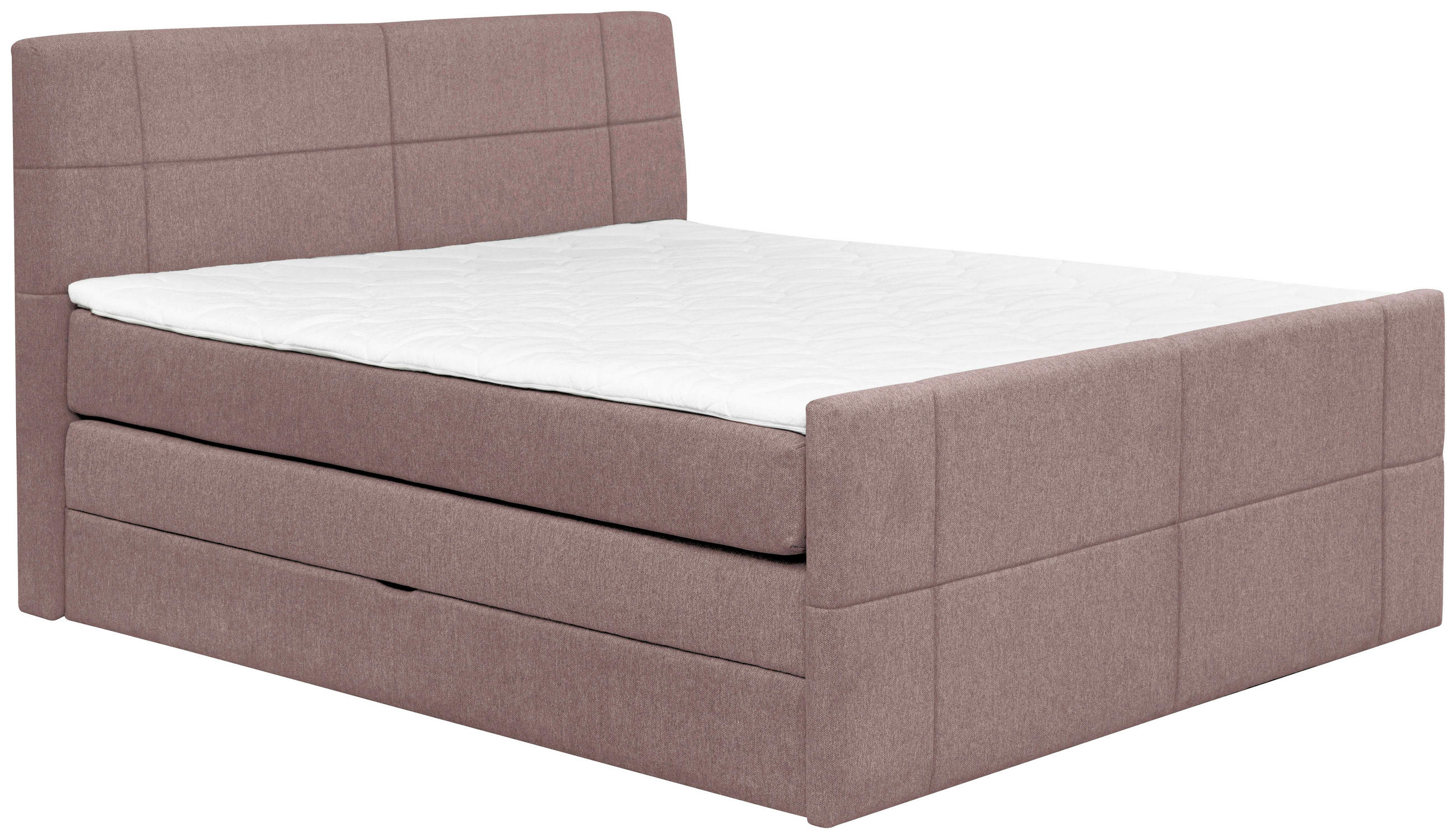 BOXSPRINGBETT 180/200 cm  in Altrosa  - Altrosa, KONVENTIONELL, Textil (180/200cm) - Carryhome