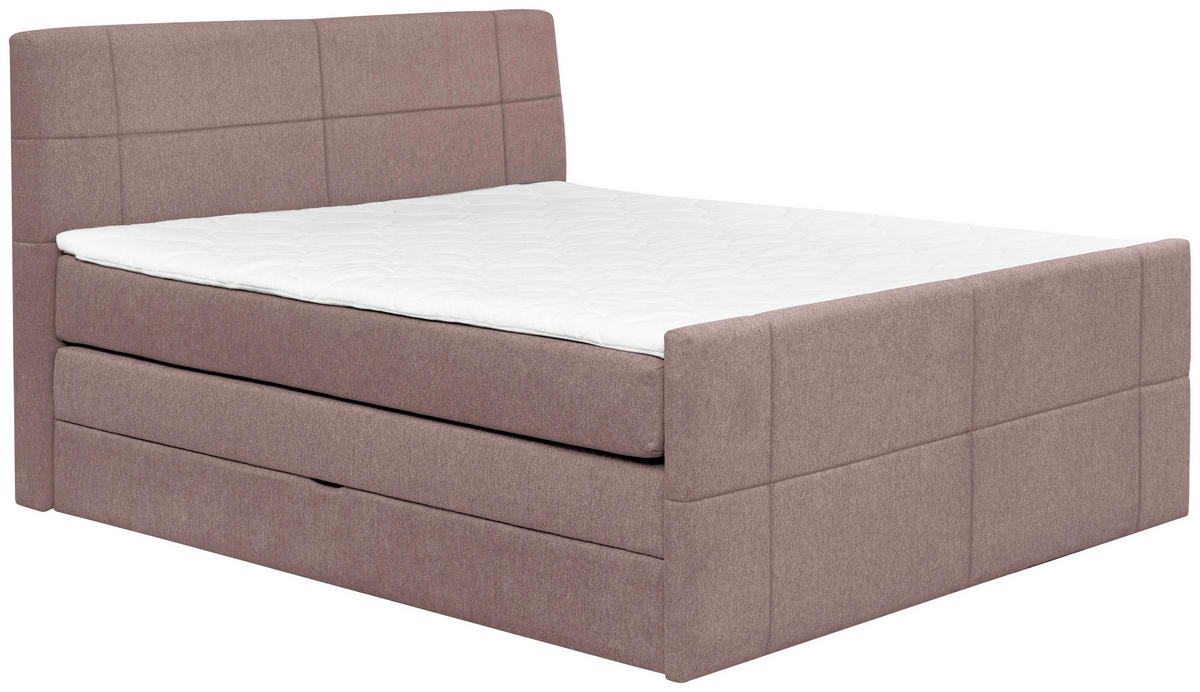 BOXSPRINGBETT 180/200 cm  in Altrosa  - Altrosa, KONVENTIONELL, Textil (180/200cm) - Carryhome