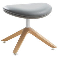 HOCKER Echtleder Wildeiche Anthrazit, Grau, Eichefarben  - Eichefarben/Anthrazit, Natur, Leder/Holz (52/45/51cm) - Voglauer