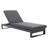 GARTENLIEGE 200/25/72 cm  - Anthrazit/Hellgrau, Design, Textil/Metall (200/25/72cm) - Amatio