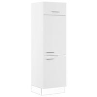 GERÄTEUMBAUSCHRANK 60/206,2/57,6 cm  Weiss  - Weiss/Edelstahlfarben, Basics, Holzwerkstoff/Metall (60/206,2/57,6cm) - Impuls