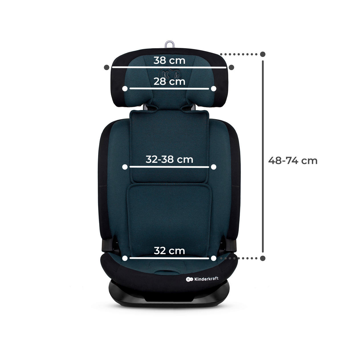 KINDERAUTOSITZ OneTo3 i-Size  - Dunkelgrau/Schwarz, Basics, Kunststoff (58/78/44cm) - Kinderkraft