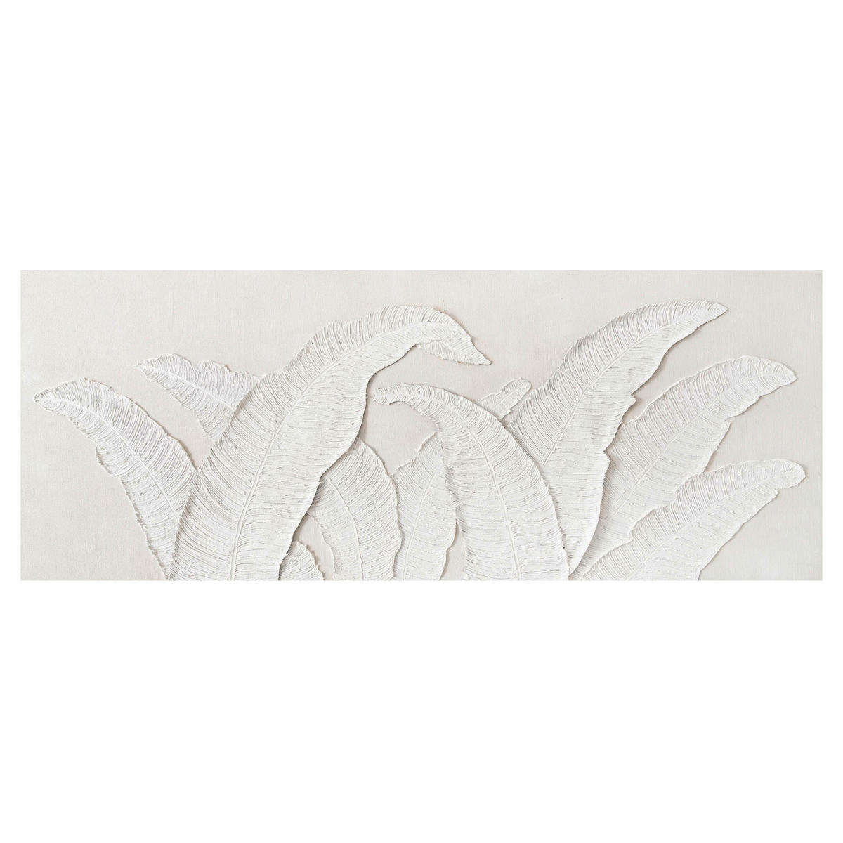 ÖLGEMÄLDE Blätter 180/70 cm  - Weiß, LIFESTYLE, Holz/Kunststoff (180/70cm) - Monee