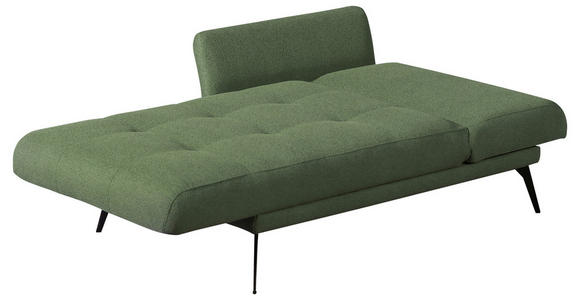 RÉCAMIERE Amira in Dunkelgrün  - Dunkelgrün/Schwarz, KONVENTIONELL, Textil/Metall (200/85/106cm) - Novel