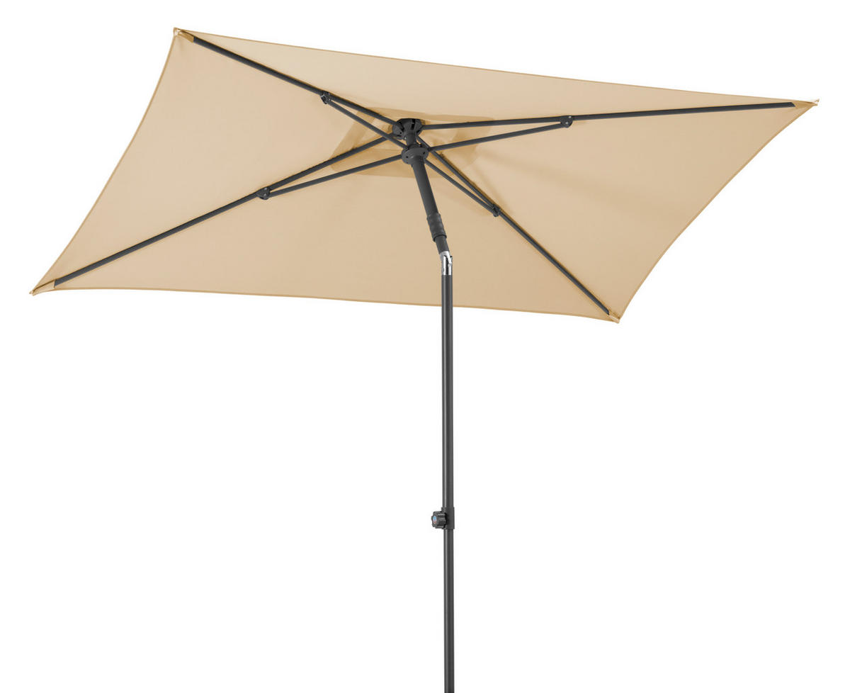 SONNENSCHIRM 240 cm Naturfarben  - Anthrazit/Naturfarben, Basics, Textil/Metall (140/250/240cm) - Schneider