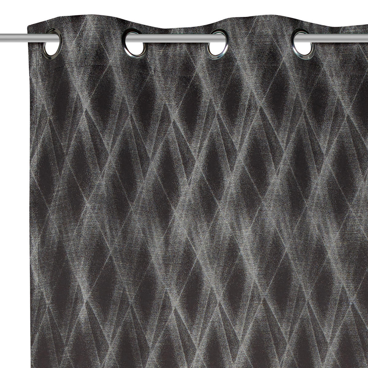 ÖSENSCHAL Narvik blickdicht 135/250 cm   - Schwarz, Design, Textil (135/250cm) - Ambiente