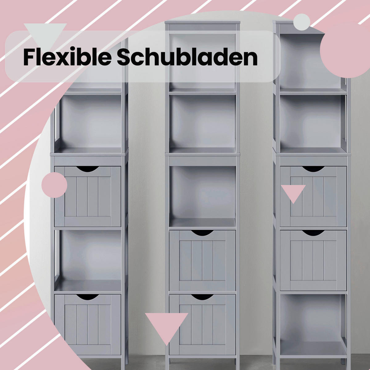 MIDISCHRANK 30/141,5/30 cm  - Grau, MODERN, Holzwerkstoff (30/141,5/30cm) - MID.YOU