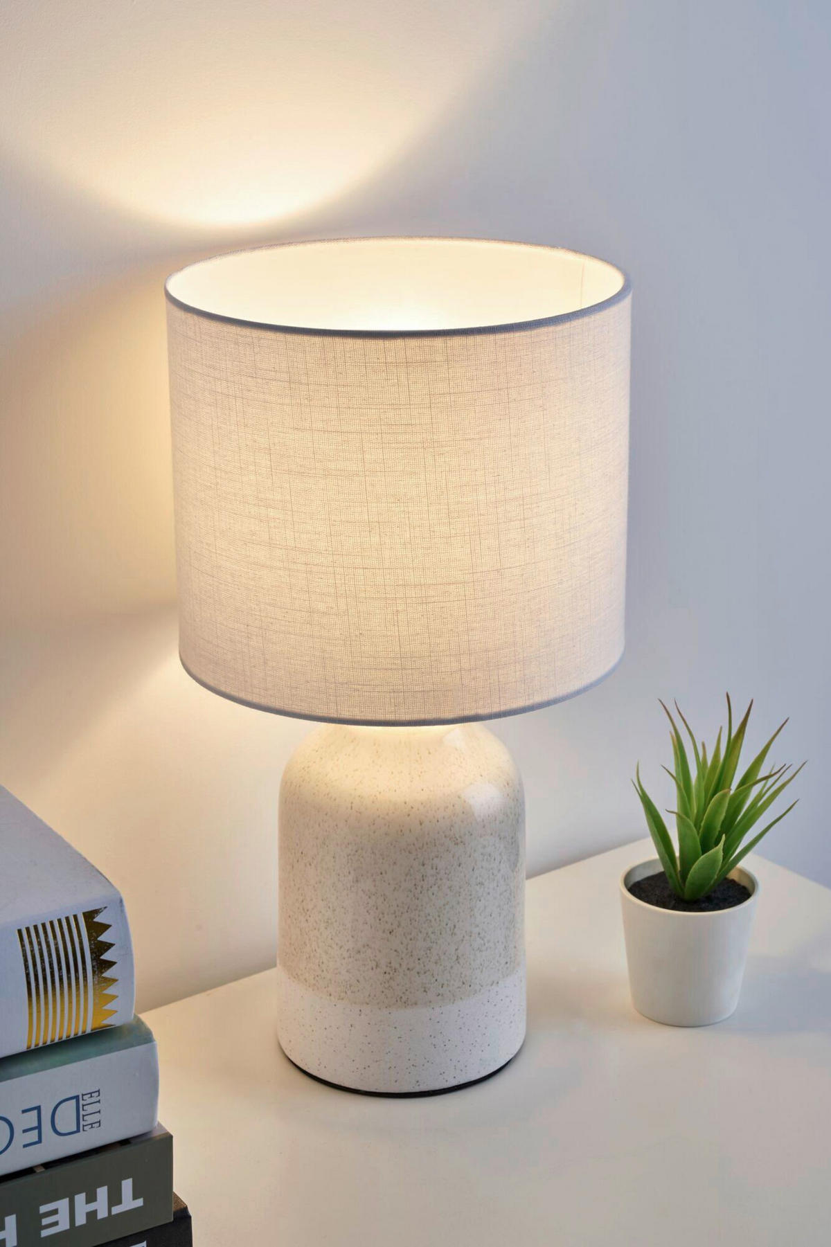LED-TISCHLEUCHTE 18/33 cm  - Beige/Weiß, Design, Keramik/Textil (18/33cm) - Paulmann