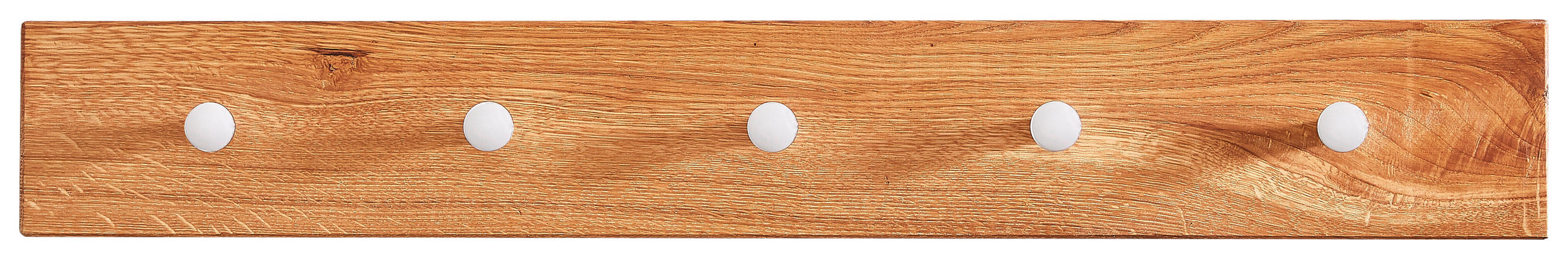 GARDEROBENLEISTE  in Wildeiche massiv Eichefarben  - Eichefarben, Natur, Holz/Metall (70/10/3,5cm) - Linea Natura