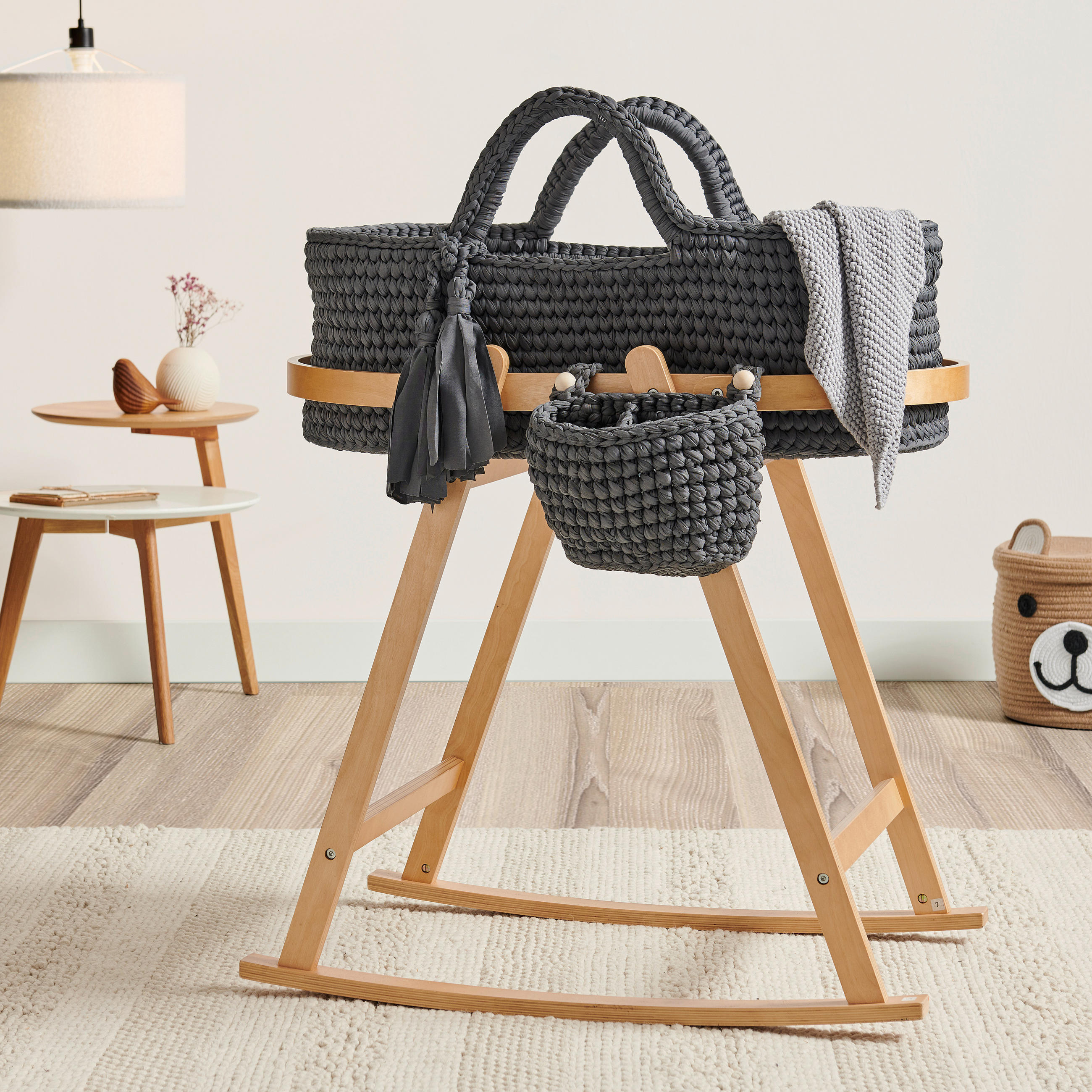 ÚLOŽNÝ KOŠÍK, textil - tmavosivá, Trend, textil (22/10/15cm) - Jimmylee