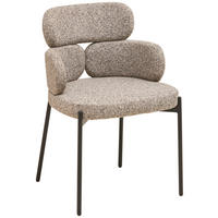 ŽIDLE S PODRUČKAMI, železo, tkaná látka, šedá - šedá/černá, Moderní, kov/textil (52/80/56cm) - MID.YOU