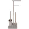 WC-BÜRSTENKOMBINATION in Metall, Kunststoff  Kunststoff   - Taupe, Basics, Kunststoff/Metall (22,7/66,5/18cm) - Homeware