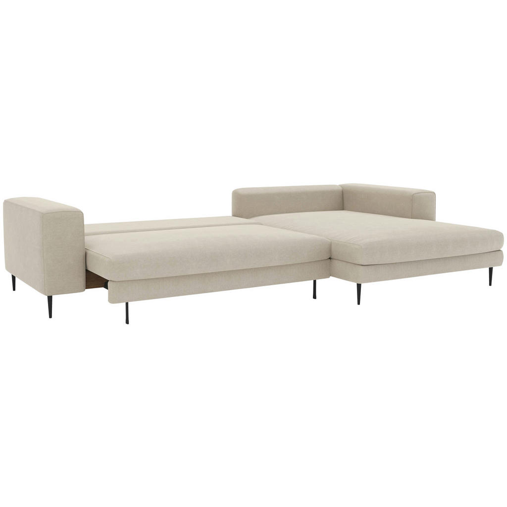 Thumbnail - Trendmanufaktur Eckschlafsofa Aurora, Beige, Textil, 4-Sitzer, Füllung: Schaumstoff, Silikon, 295x170 cm, seitenverkehrt...