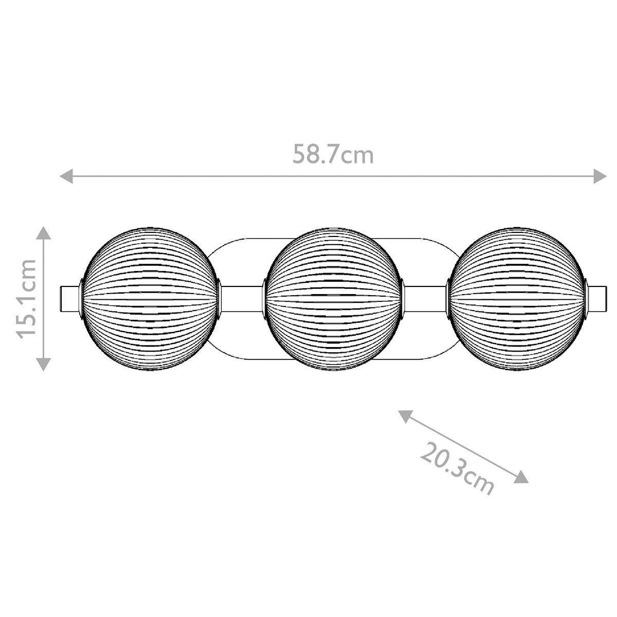LED-WANDLEUCHTE    - Nickelfarben, KONVENTIONELL, Glas/Metall (15,1/58,7/20,3cm) - Elstead Lighting