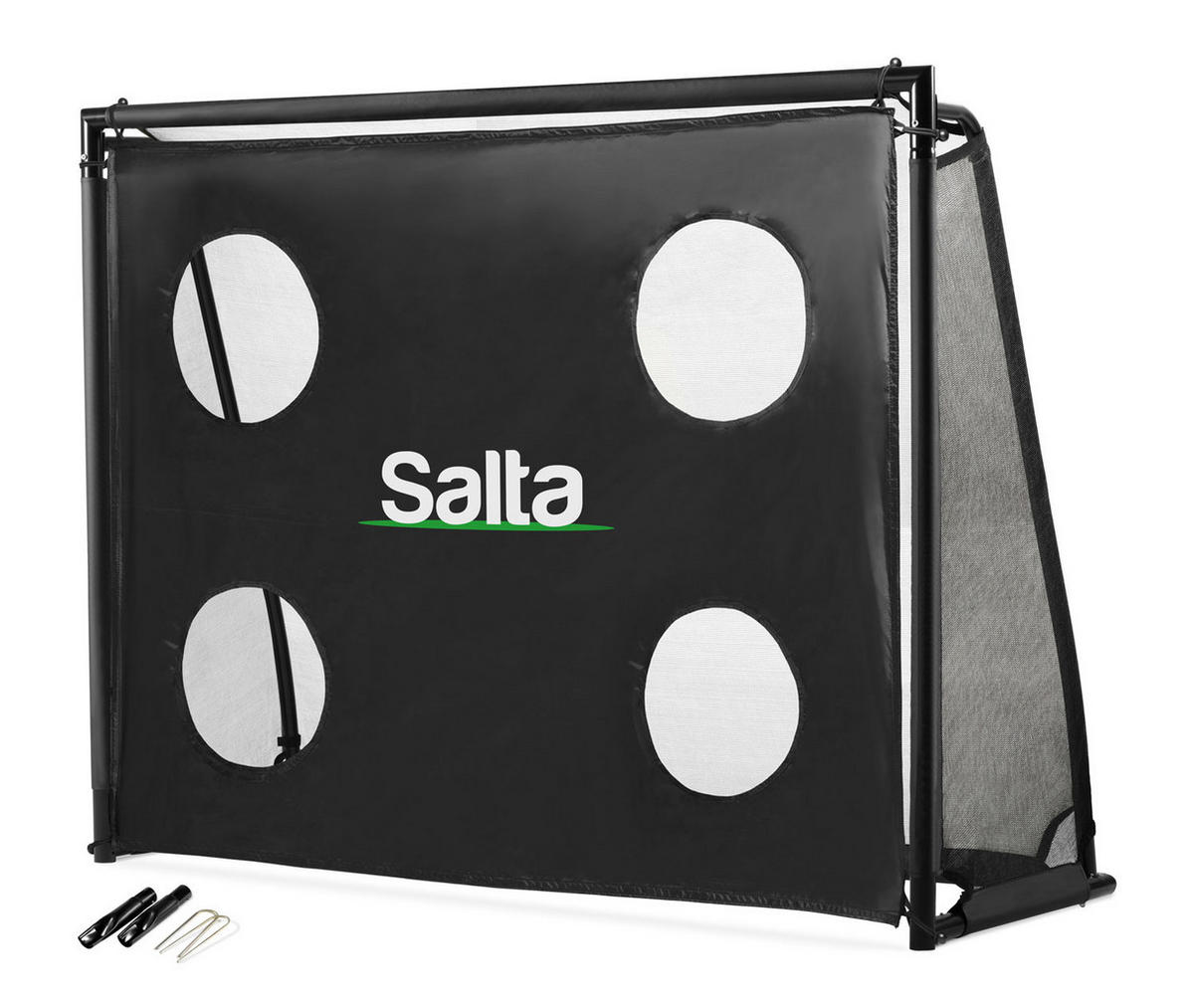 FUßBALLTOR - Schwarz, KONVENTIONELL, Kunststoff/Metall (220/170/80cm) - Salta