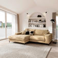 ECKSOFA in Flachgewebe Gelb  177/253 cm  - Gelb/Schwarz, Design, Textil/Metall (177/253cm) - Dieter Knoll