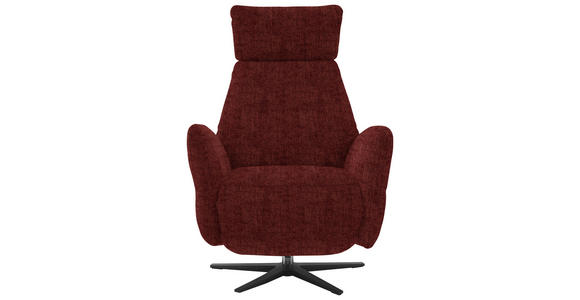 RELAXSESSEL in Textil Rot - Rot/Schwarz, Design, Textil/Metall (78/113/90cm) - Dieter Knoll