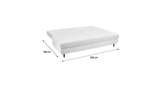SCHLAFSOFA mit Liegefunktion, Rücken echt Chenille Weiß - Schwarz/Weiß, KONVENTIONELL, Holz/Textil (212/97/105cm) - Carryhome