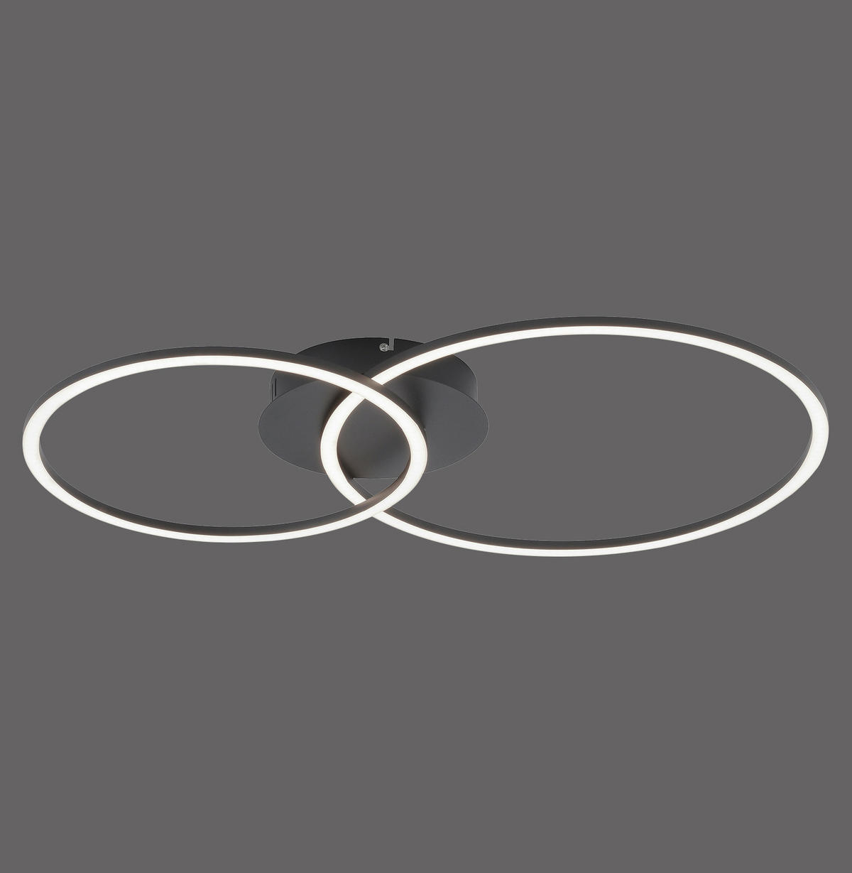 LED-DECKENLEUCHTE Ivanka 70/44/6,8 cm   - Schwarz, Design, Kunststoff/Metall (70/44/6,8cm)