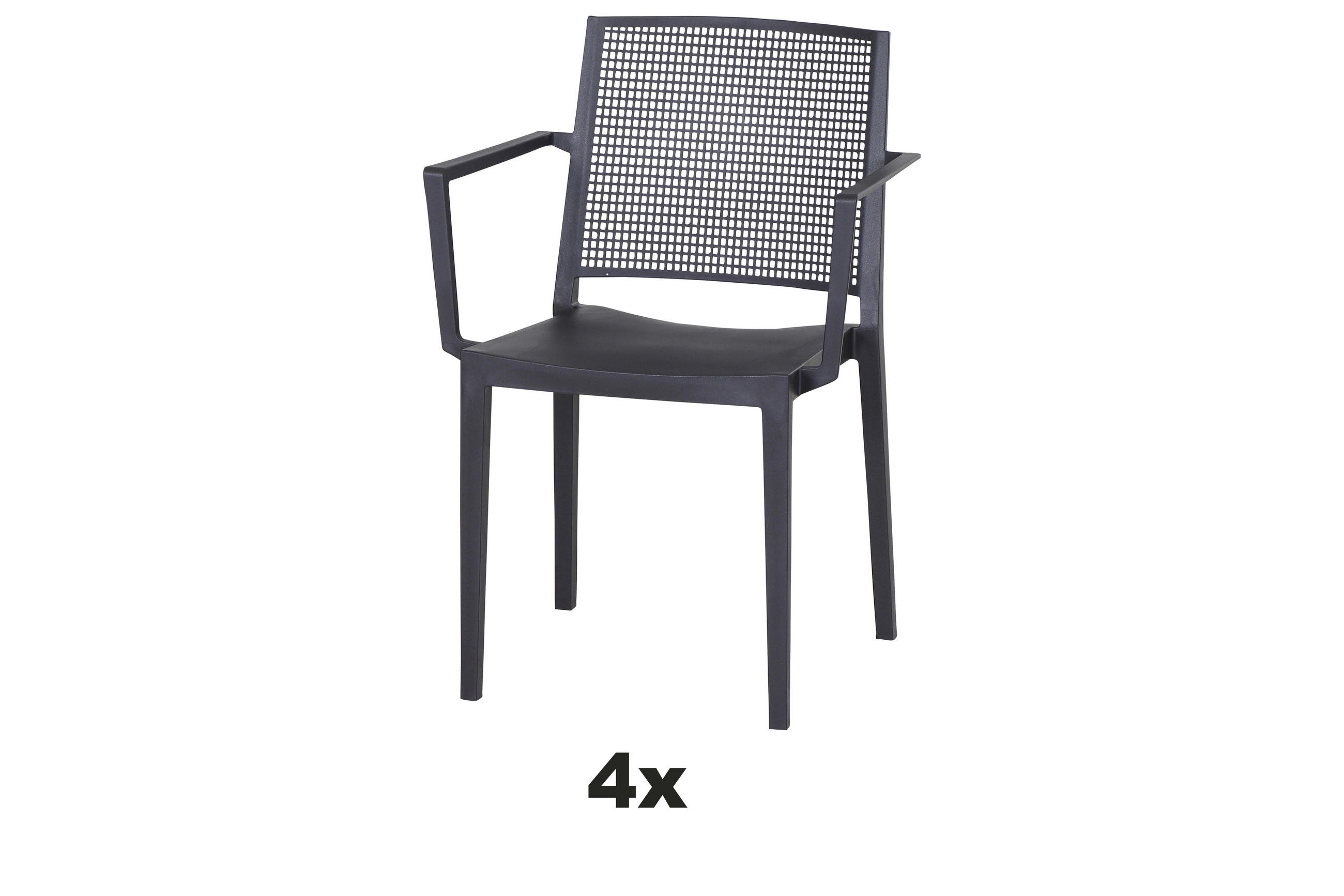 STAPELSTUHL Anthrazit  - Anthrazit, Basics, Kunststoff (46/80/56cm) - Siena Garden