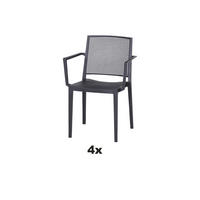 STAPELSTUHL Anthrazit  - Anthrazit, Basics, Kunststoff (46/80/56cm) - Siena Garden