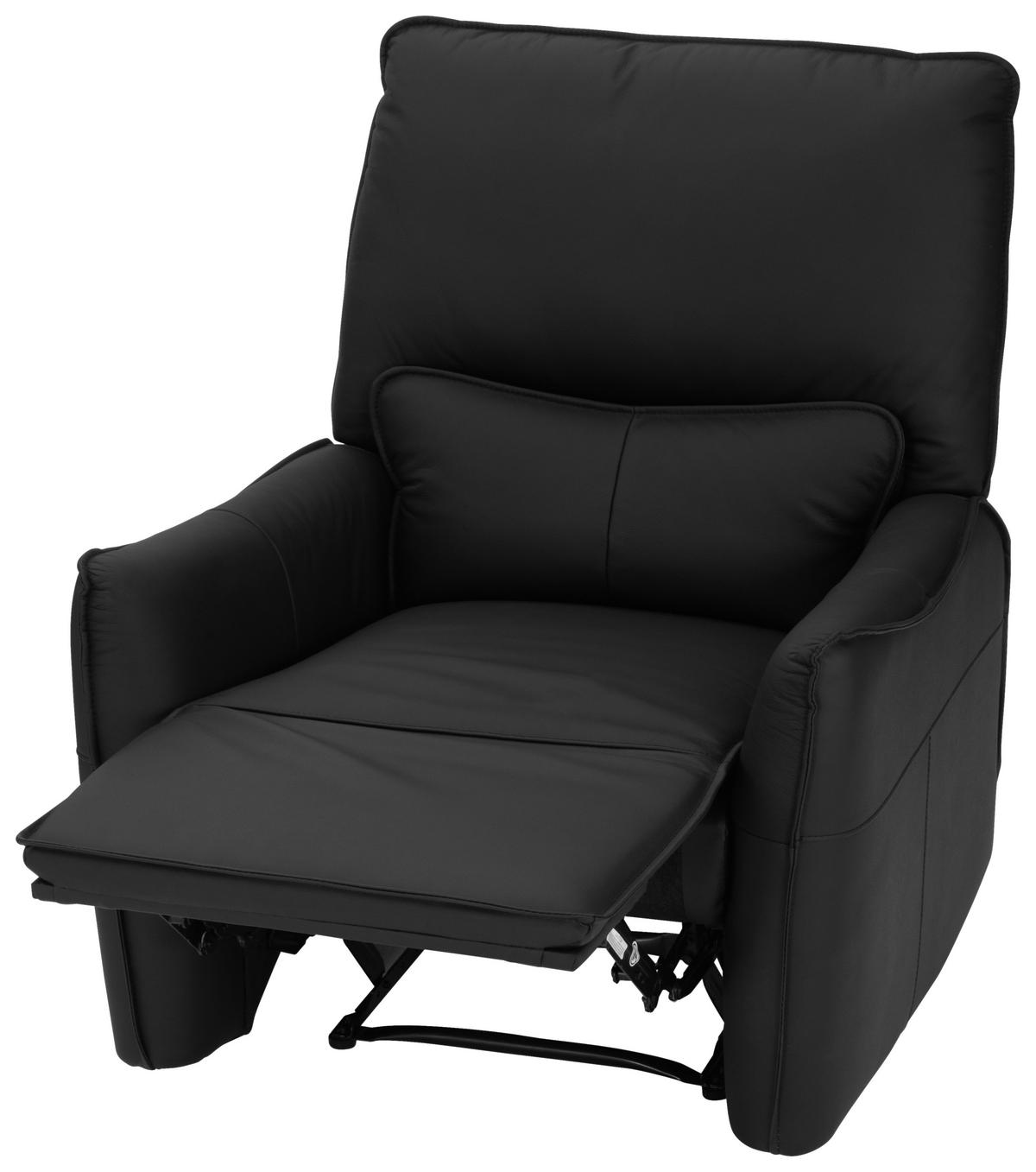 ÜLŐGARNITÚRA bőr fekete  - fekete, Konventionell, műanyag/bőr (191/139/82/99/96cm) - MID.YOU