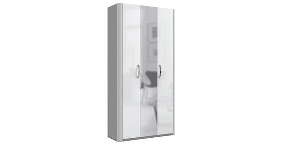 GARDEROBENSCHRANK 94/188/38 cm  - Chromfarben/Alufarben, Design, Glas/Holzwerkstoff (94/188/38cm) - Moderano