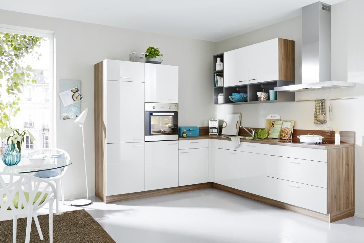 ROHOVÁ KUCHYNĚ STAR 275 - šedá/bílá, Design, kompozitní dřevo (245/275cm) - Welnova