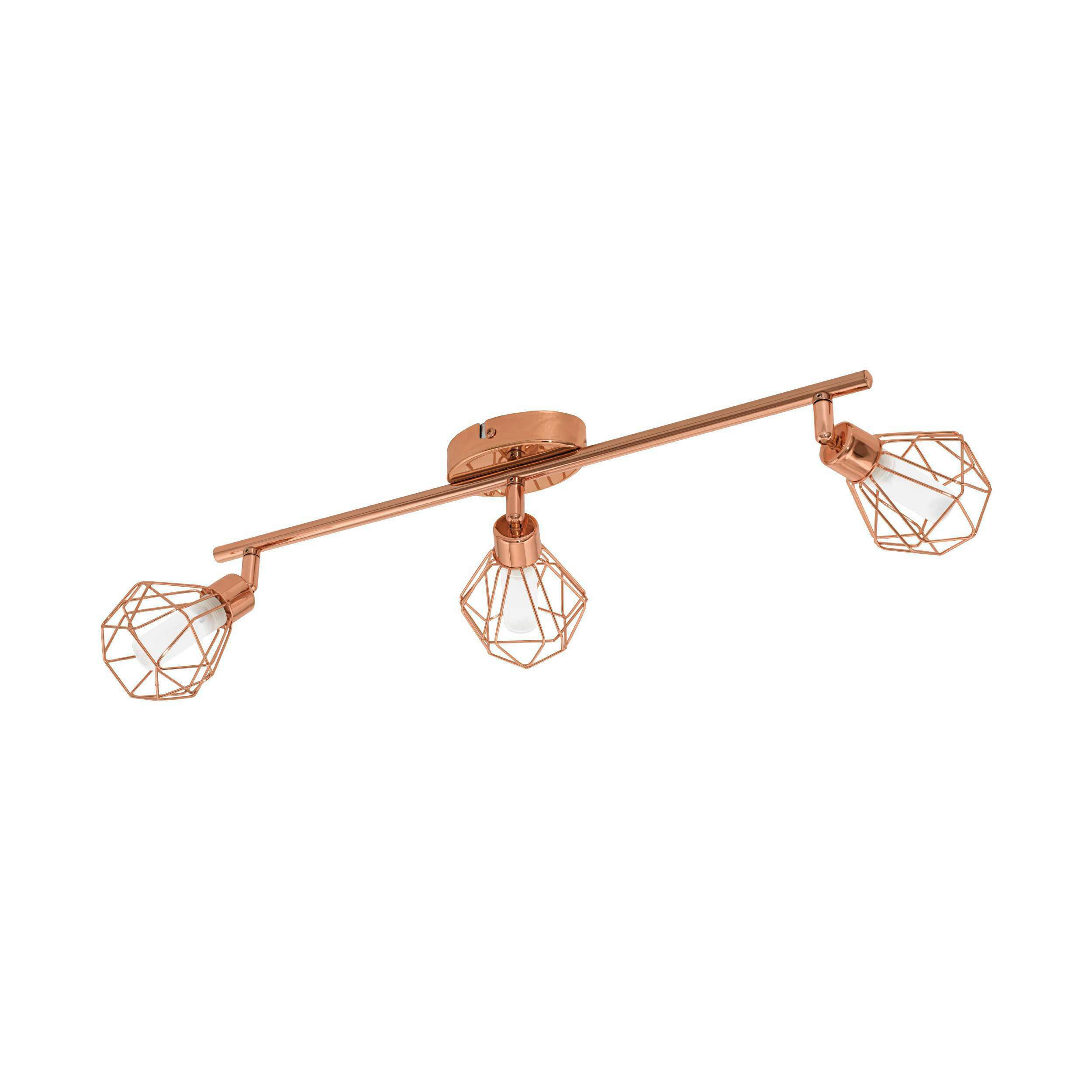 STRAHLER 51,5/6,5/4 cm   - Weiß/Kupferfarben, KONVENTIONELL, Glas/Metall (51,5/6,5/4cm) - Eglo