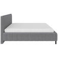 POLSTERBETT gepolstertes Kopfteil, Lattenrost, Bettkasten Hellgrau 180/200 cm  - Hellgrau/Schwarz, Design, Holz/Textil (180/200cm) - Carryhome