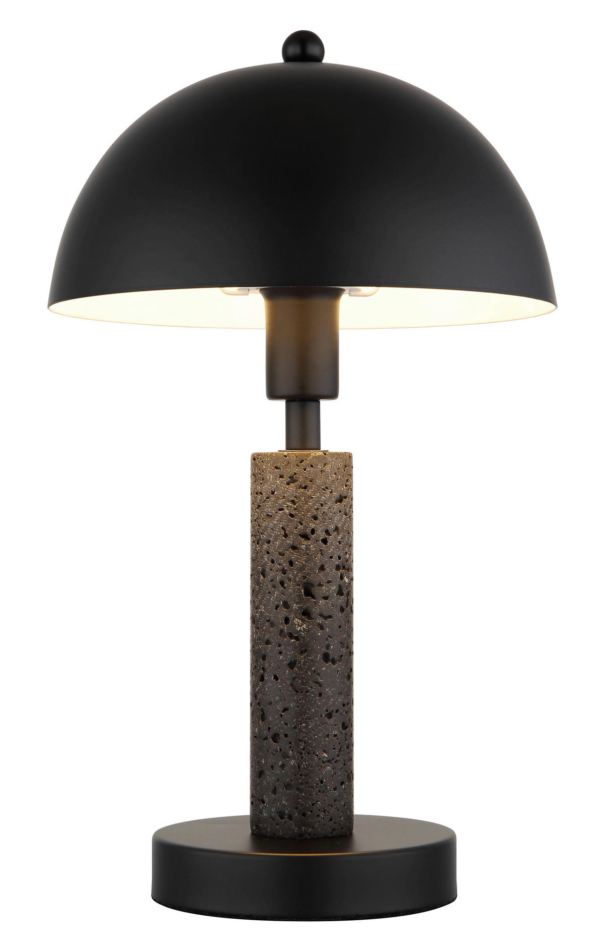 TISCHLEUCHTE Janie 20/34 cm  - Schwarz, Design, Kunststoff/Stein (20/34cm) - Globo