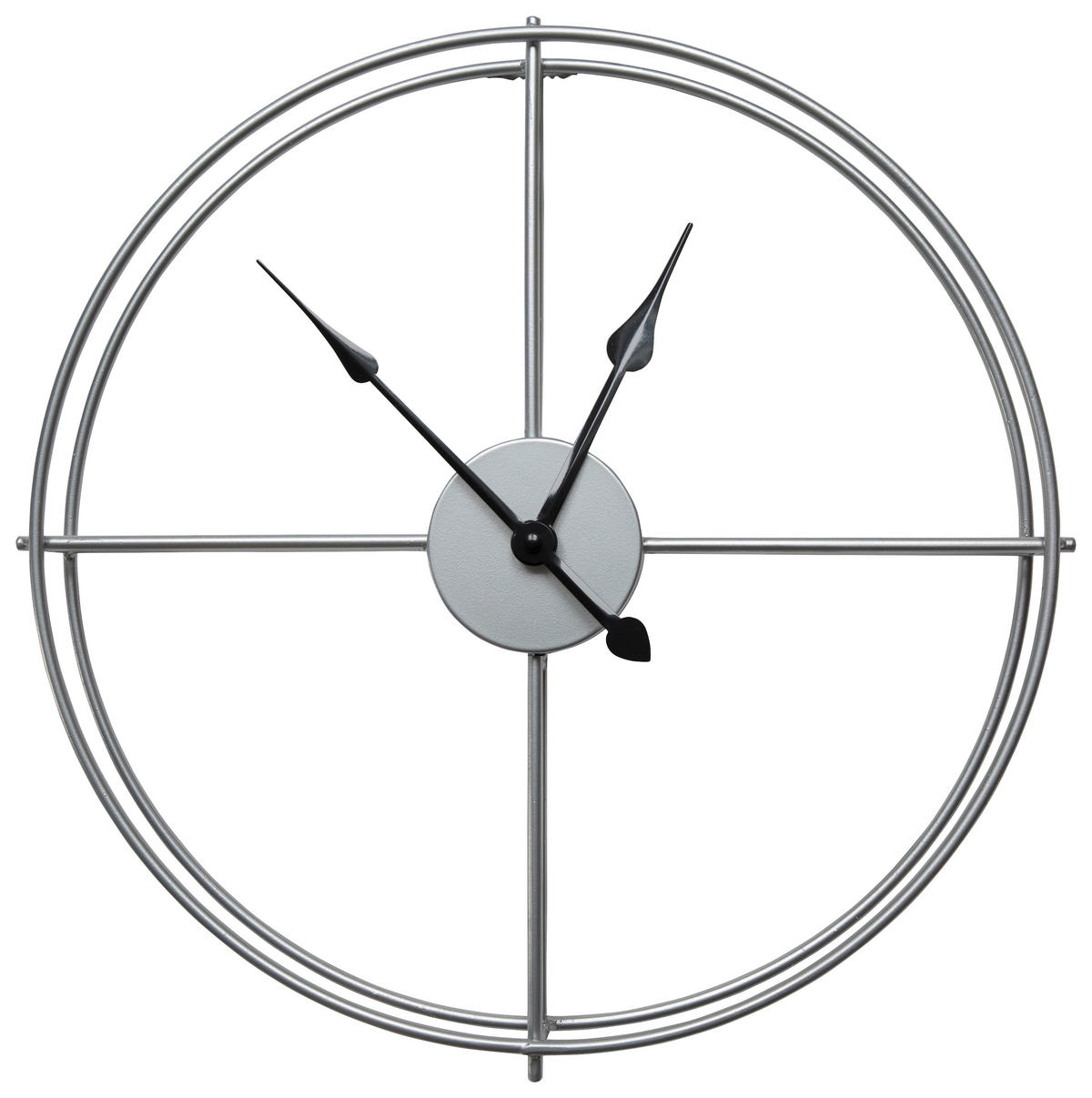 ZIDNI SAT  40 cm        - srebrne boje, Basics, metal (40cm) - Ambia Home