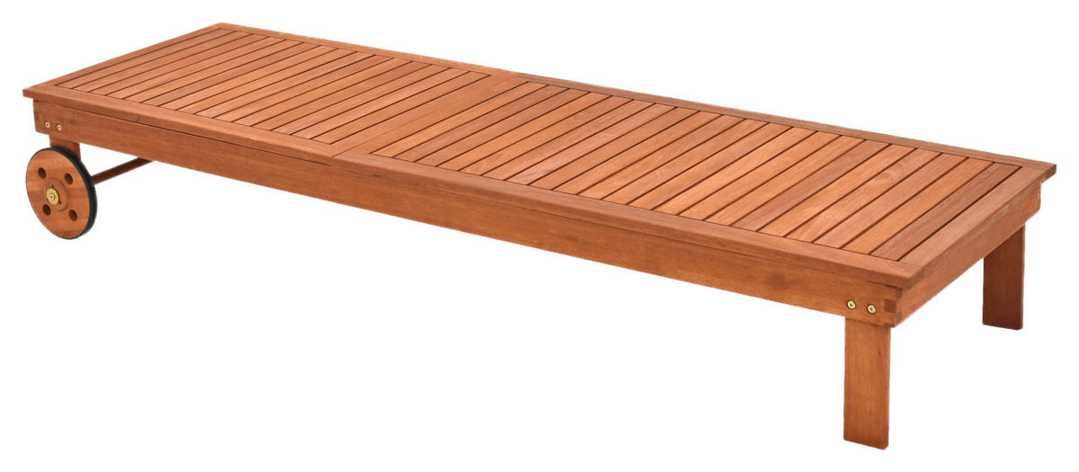 GARTENLIEGE  - Beige/Naturfarben, MODERN, Holz/Textil - Gardenson