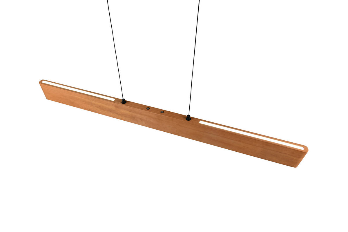 LED-HÄNGELEUCHTE 115/60-150/9 cm   - Schwarz/Naturfarben, Natur, Holz/Metall (115/9/60-150cm) - Trio Leuchten