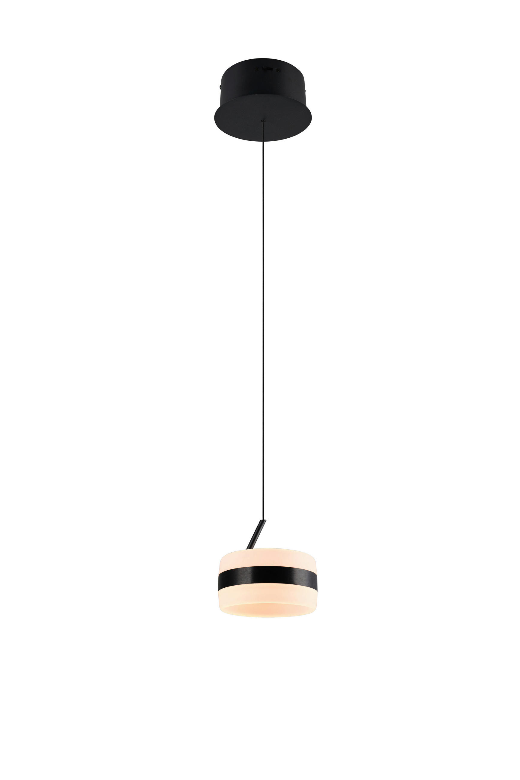 LED-HÄNGELEUCHTE DIOS 15,5/150 cm   - Schwarz/Weiß, Design, Kunststoff/Metall (15,5/150cm) - Trio Leuchten