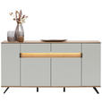 SIDEBOARD Eichefarben, Hellgrau  180,6/82/42 cm  - Eichefarben/Hellgrau, MODERN, Holz/Holzwerkstoff (180,6/82/42cm) - Dieter Knoll