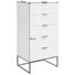 KOMODA, bílá - bílá/černá, Design, kov/kompozitní dřevo (60/120/45cm) - Ambia Home KOMODA, bílá - bílá/černá, Design, kov/kompozitní dřevo (60/120/45cm) - Ambia Home